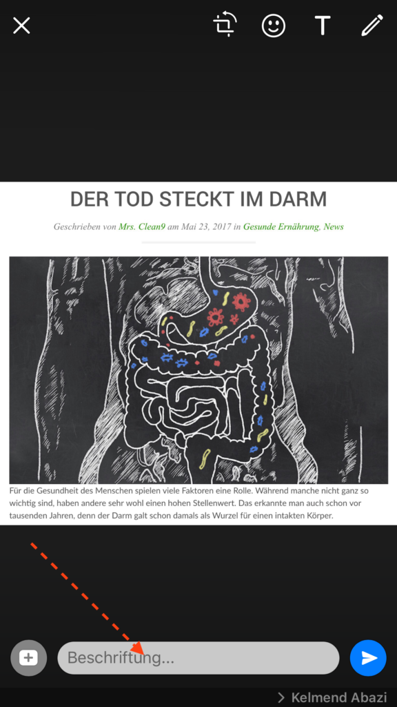 Dann gehen wir auf Broadcast und fügen das Bild ein.
